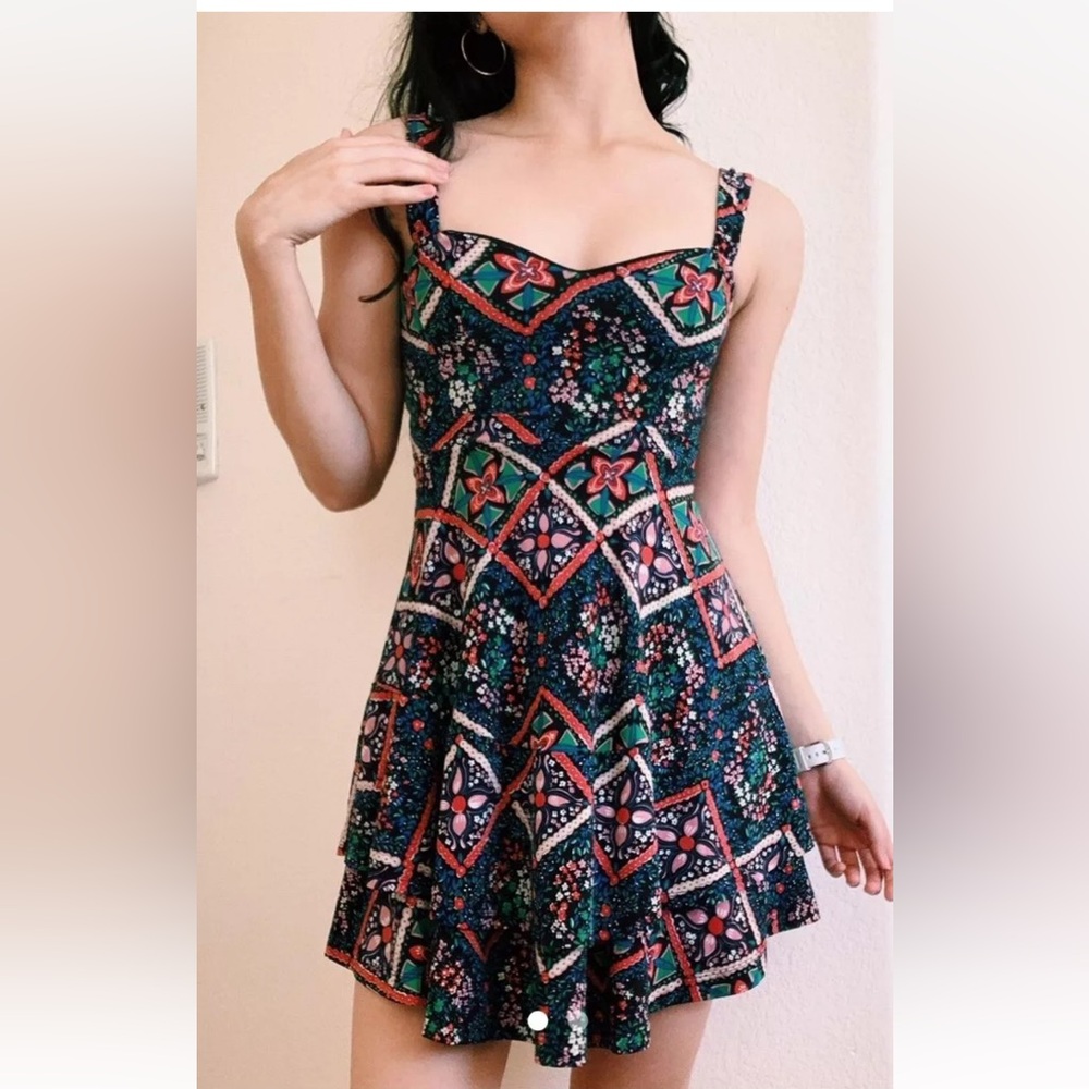 Colorful Geometric Pattern Dress - Picture 6 of 6